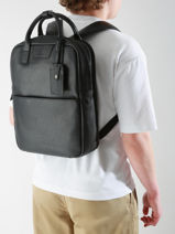 Sac  Dos Business Flandres 2 Compartiments Cuir Etrier Noir flandres EFLA8272-vue-porte