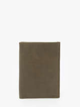 Leather Wallet Oil Etrier Green oil EOIL442