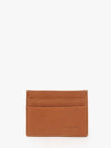 Leather Card Holder Oil Etrier Brown oil EOIL011