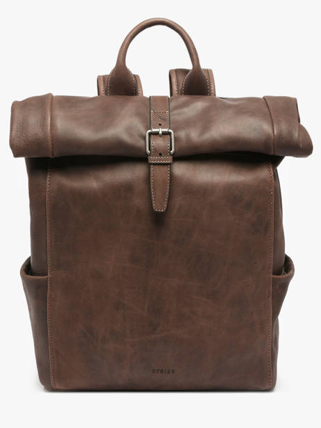 Leather Spider Backpack 2 Compartments Etrier Brown spider ESPI8102
